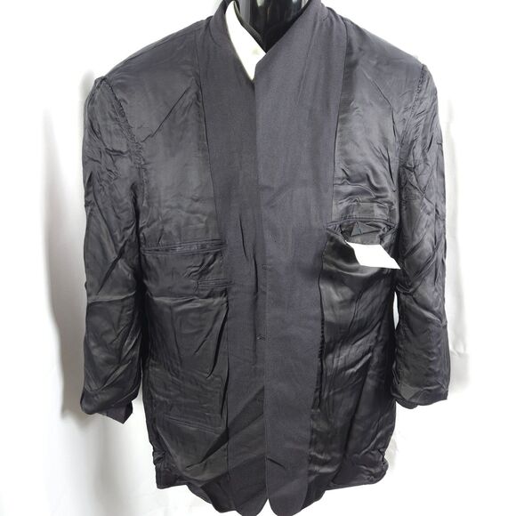 Hartz & Co Mens 40R Navy Blue 100% Worsted Cashmere 3-Button Sports Coat Blazer - Picture 3 of 8